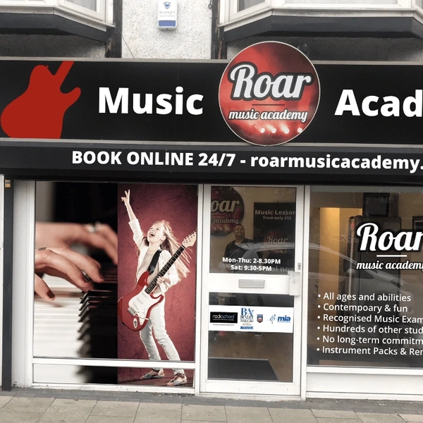 Roar Music Window And Sign