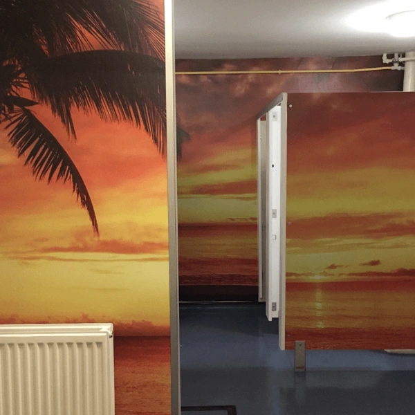 Wall Vinyls Toilets Orange